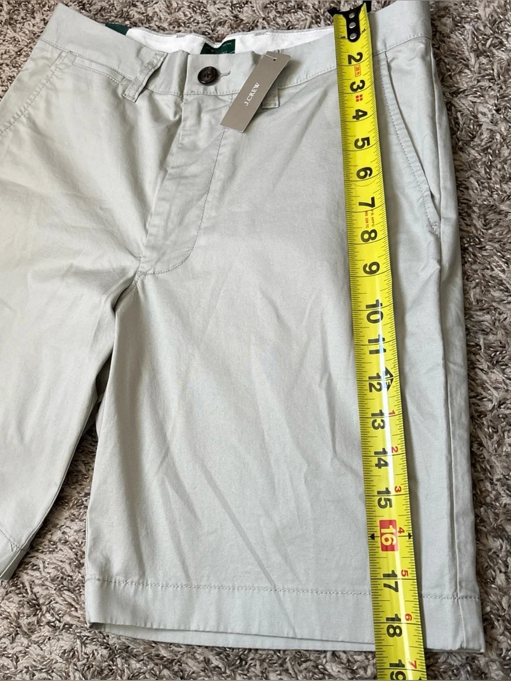 J. Crew Men's Flat-Front Light Khaki Shorts